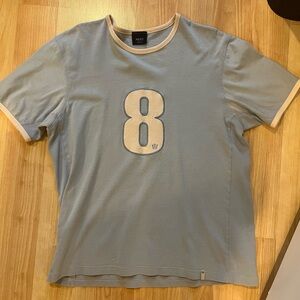 NEXT vintage y2k 90s Men's blue T-Shirt with Cream Trim